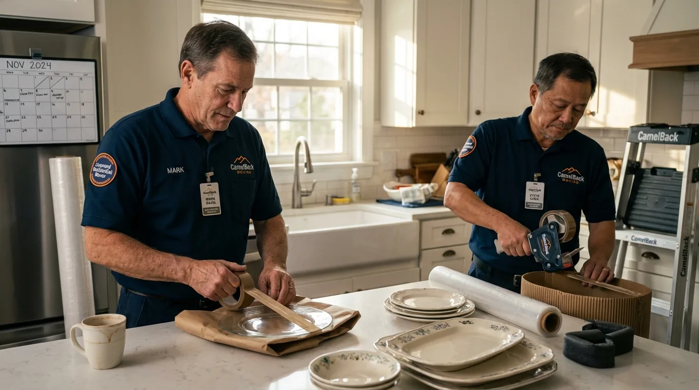 Professional crew packing kitchen dishware in Saint Cloud, FL